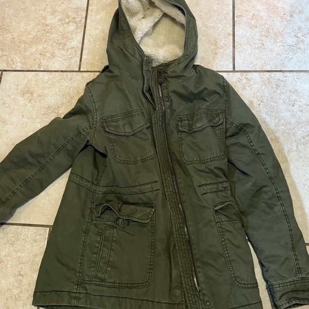American Eagle Outfitters Forest Green Hooded Jacket